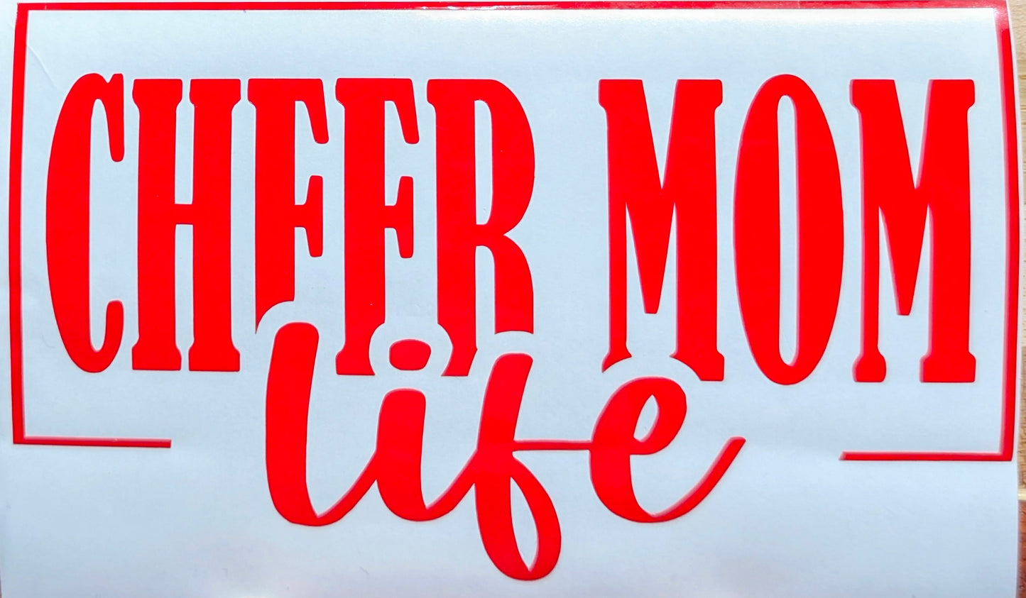 Cheer Mom Life Car Decal