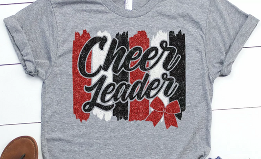 CheerLeader Paint Strokes w/ Glitter Effect (Youth)