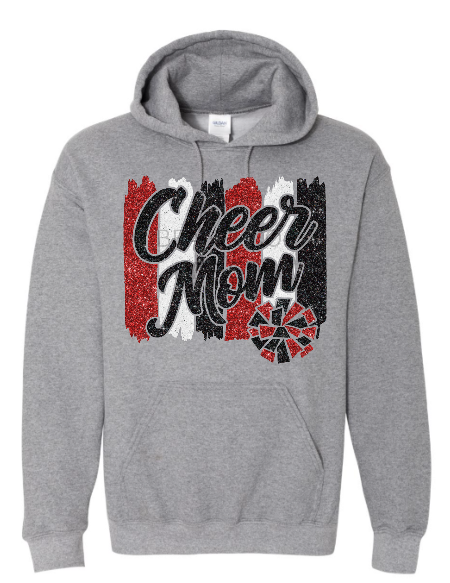 Cheer Mom Paint Strokes w/ Glitter Effect (Adult)