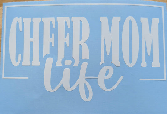 Cheer Mom Life Car Decal