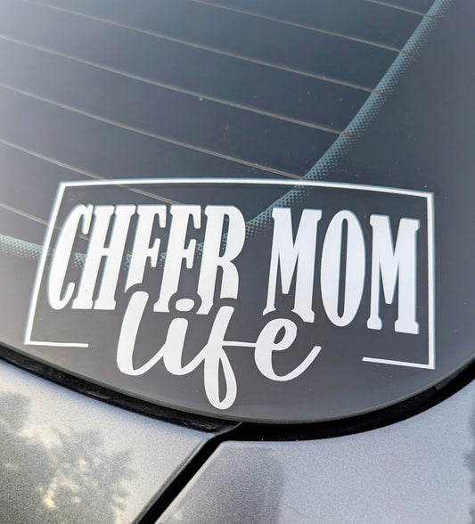 Cheer Mom Life Car Decal
