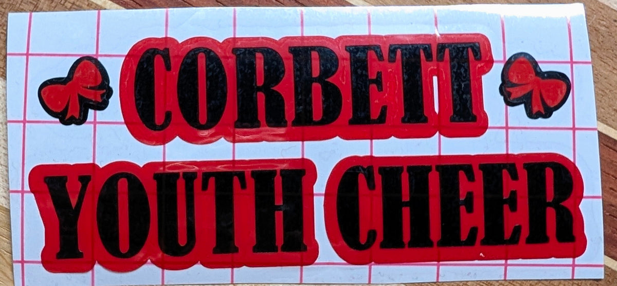 CORBETT YOUTH CHEER Water Bottle Decal